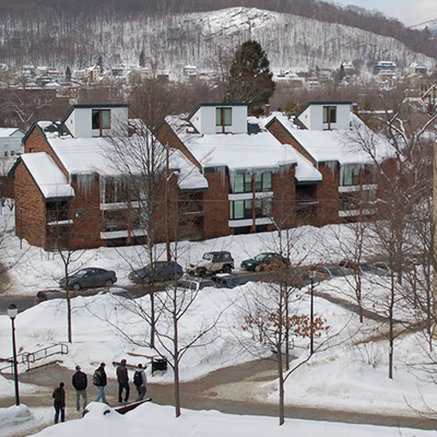 townhouse in winter